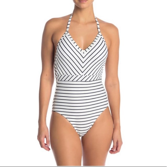 Tommy Hilfiger Other - Tommy Hilfiger Striped Halter Tie One Piece Swimsuit